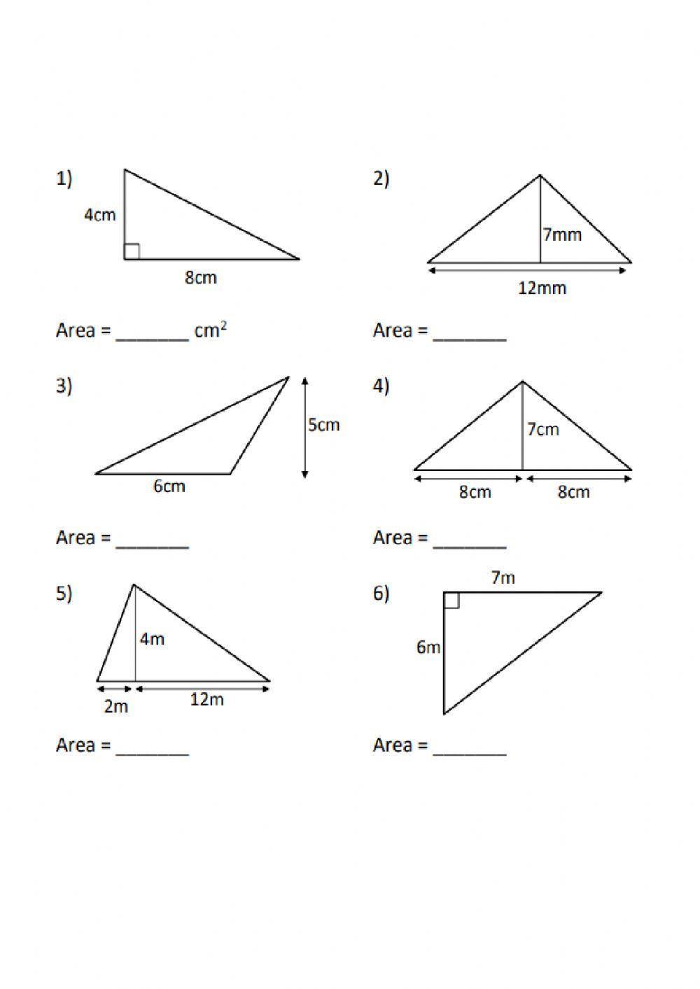 Área del triángulo