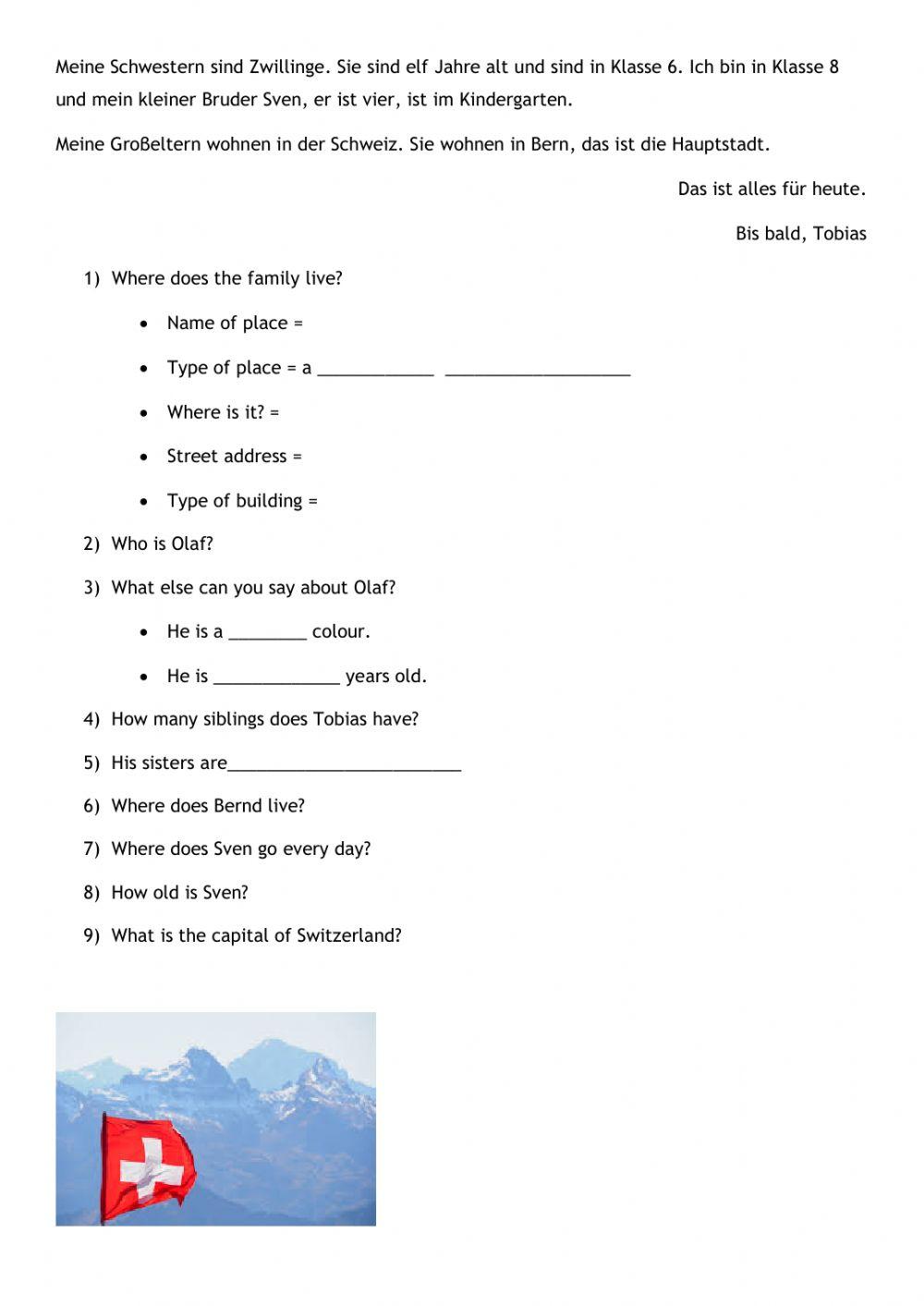 Klasse 9 End of term test