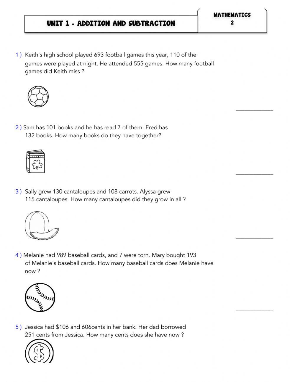 Natural Numbers: Addition and Subtraction