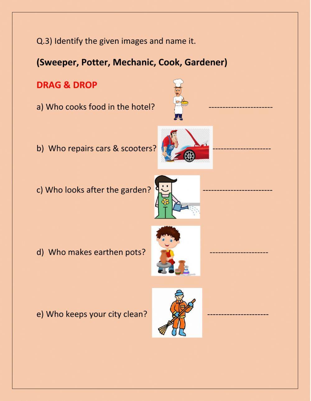 Work we do worksheet live worksheets