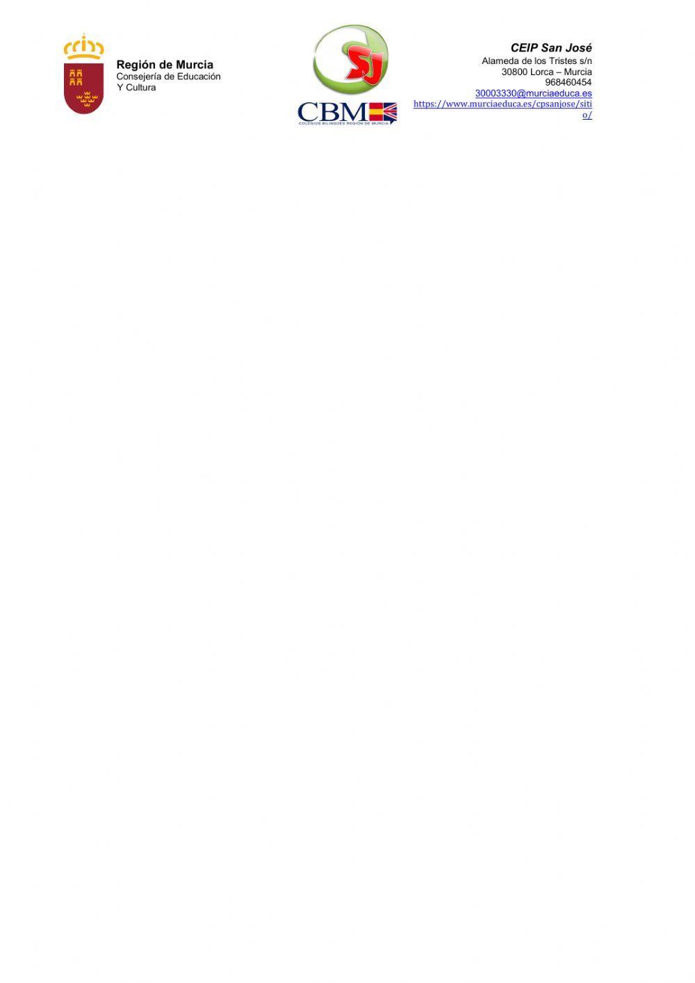 Evaluación de Matemáticas 3.º de Primaria