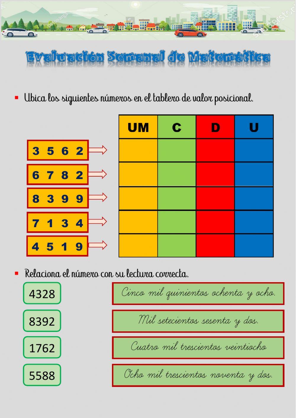 Evaluación semanal de Matemática (21-09-2020)