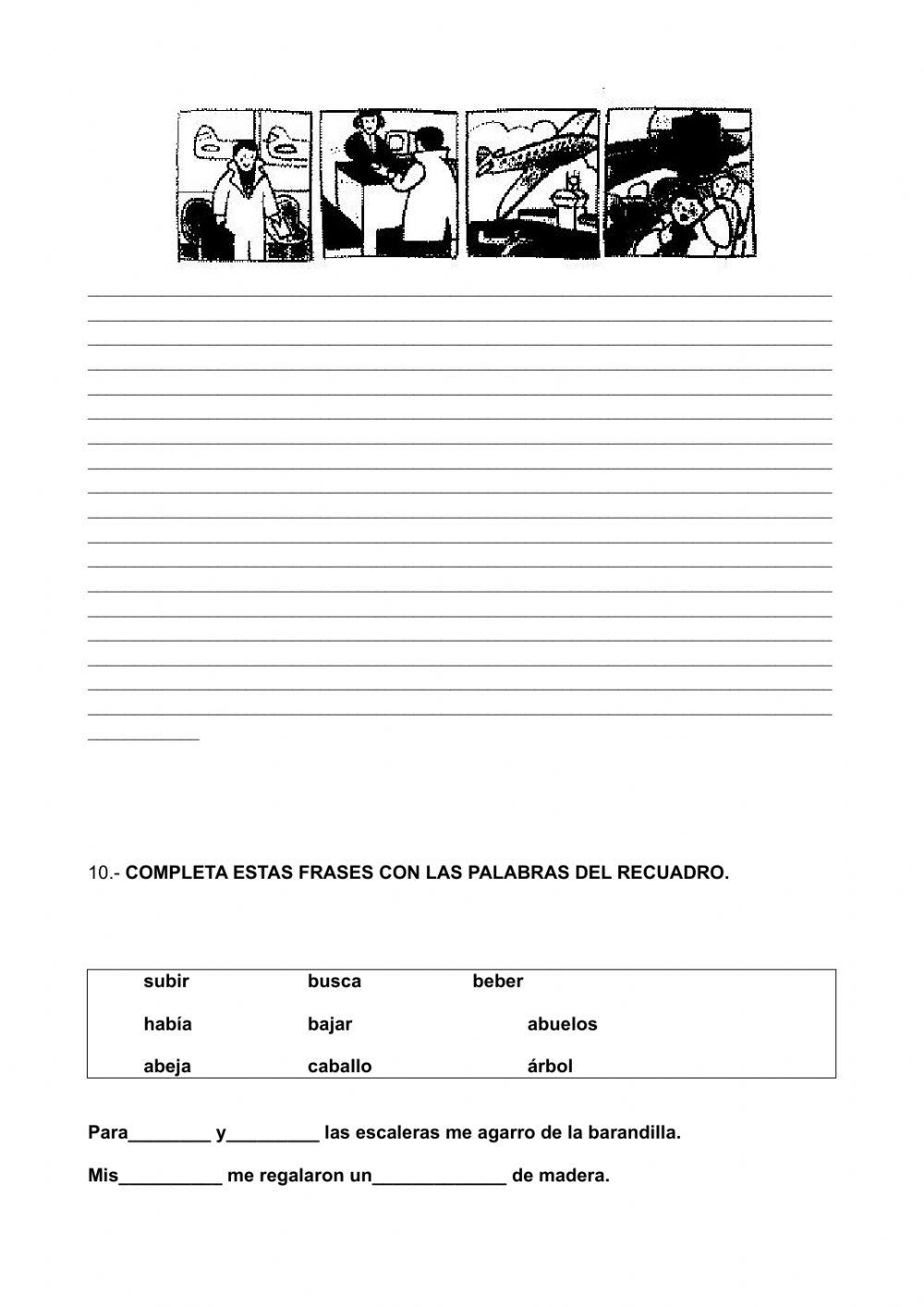 Prueba inicial 4º EP LCL primera parte