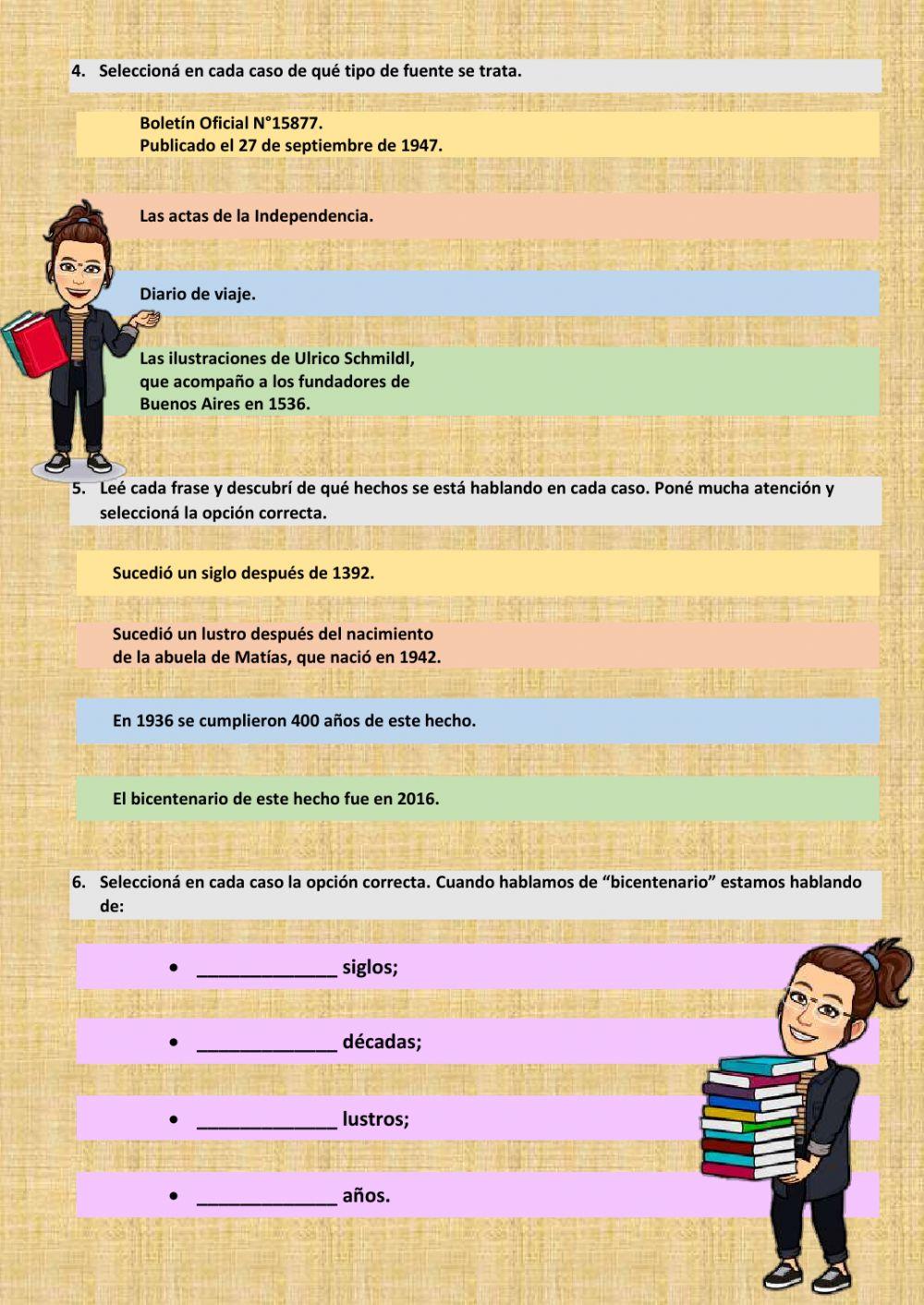 El tiempo y las fuentes en Historia