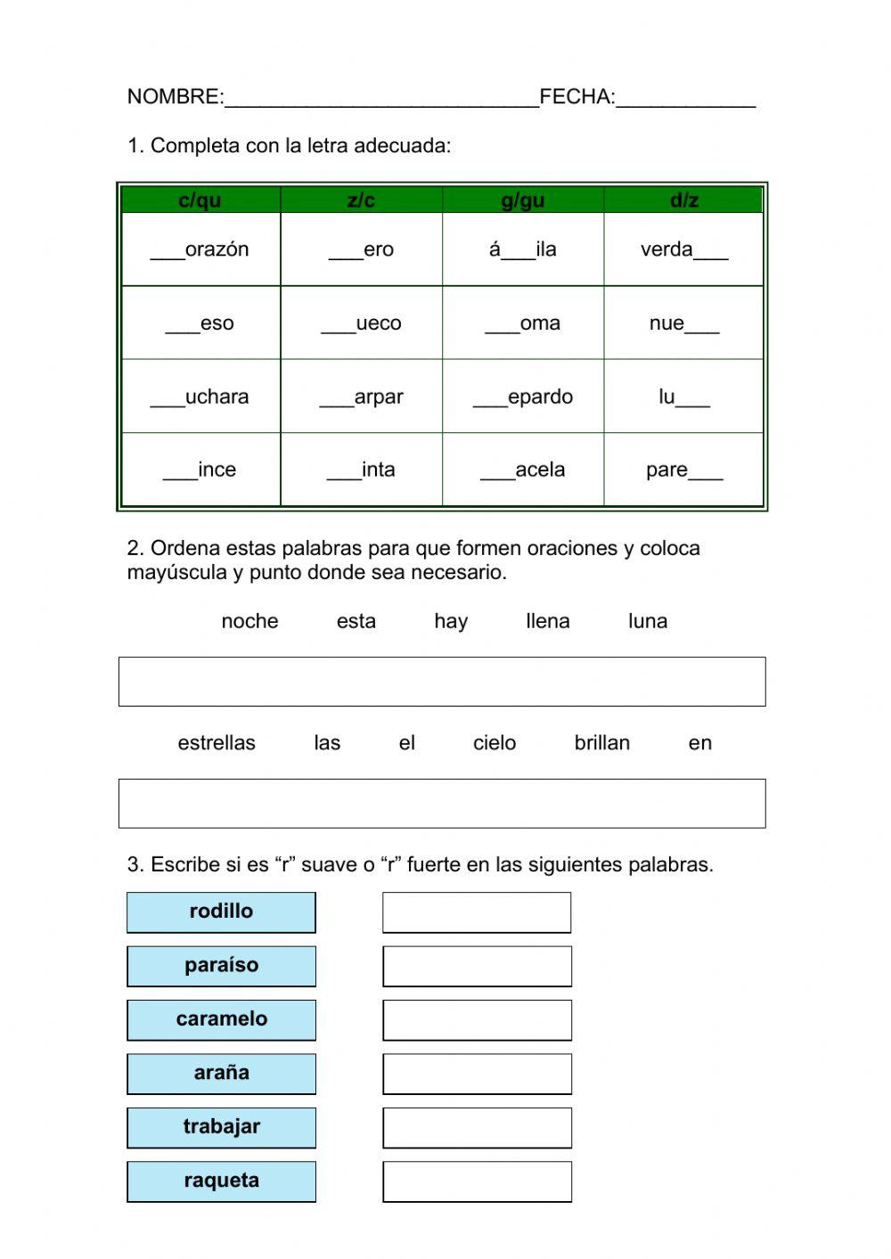 Evaluación Inicial 3º