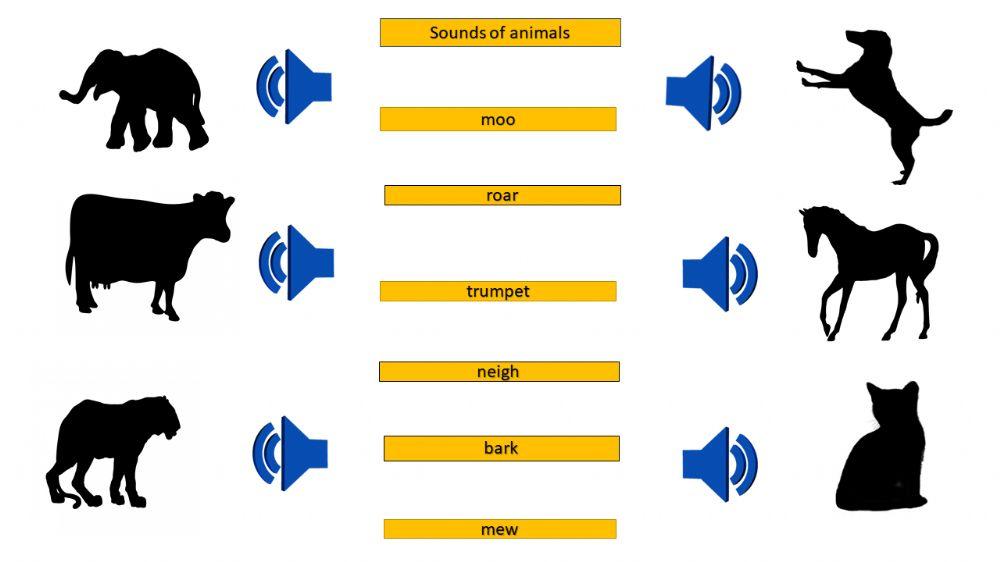 Match the following with sounds