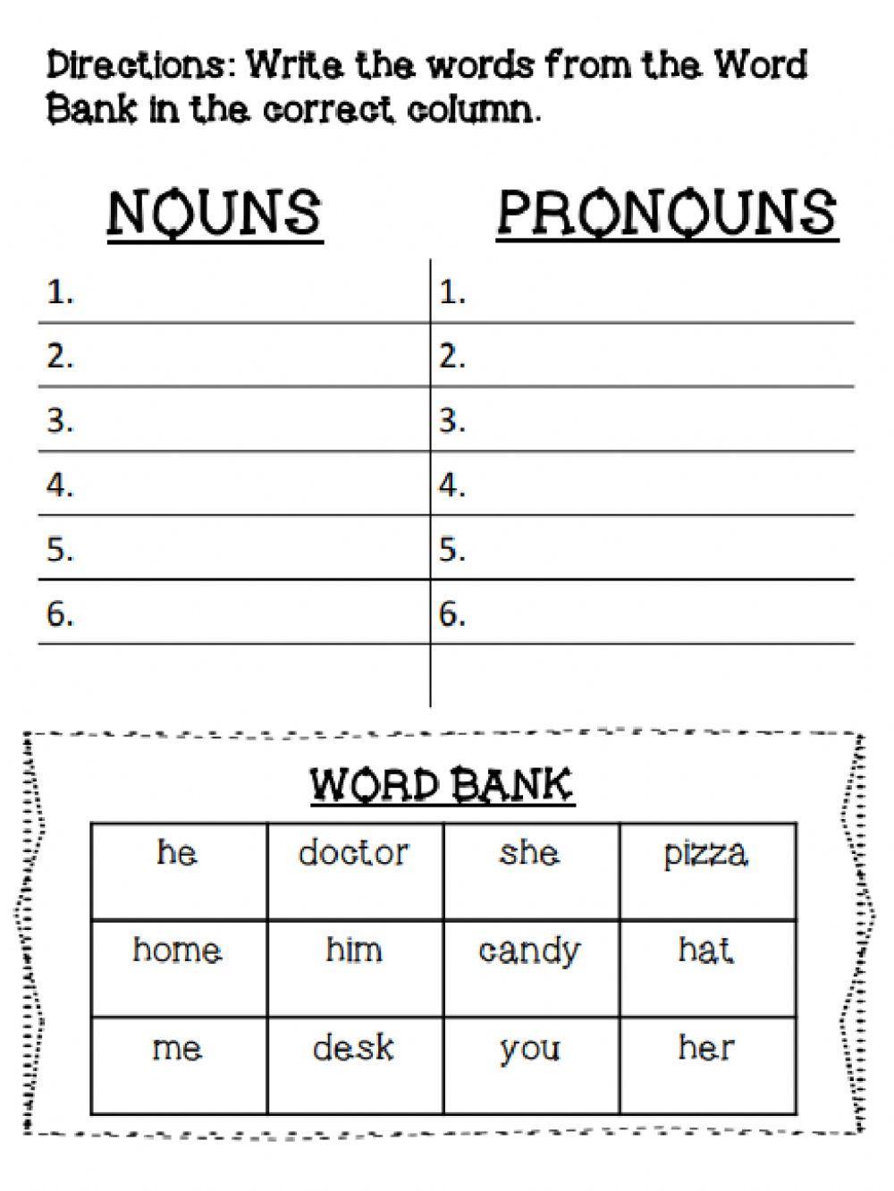 Nouns and pronouns