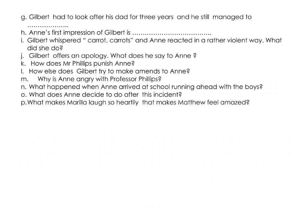 Anne of green gables chapter 15