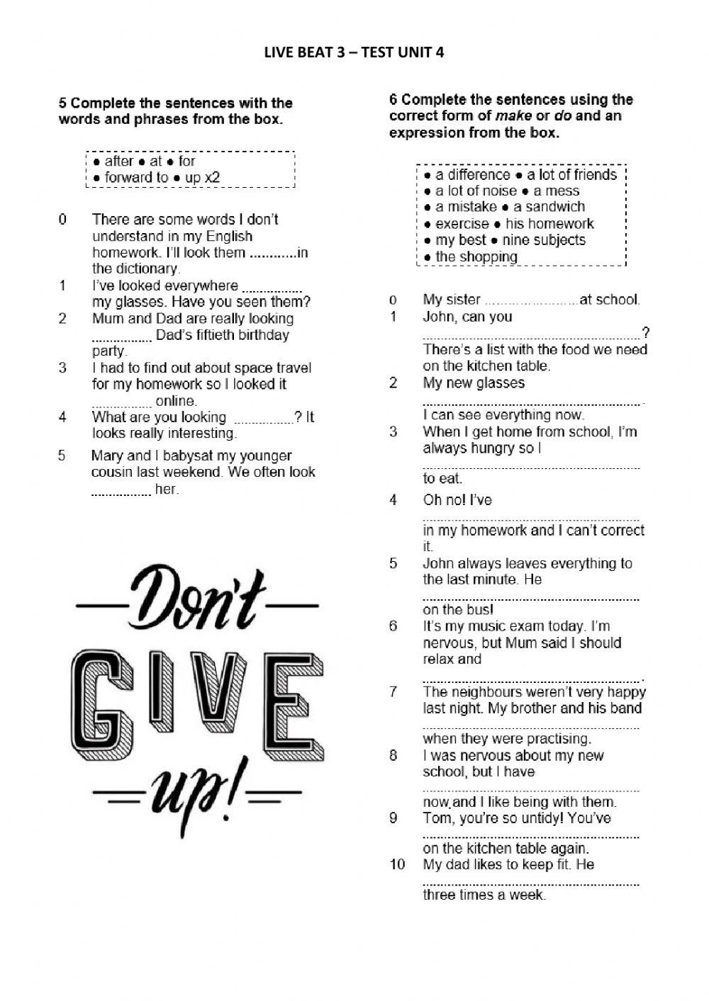 Junior 4 -Test Unit 4