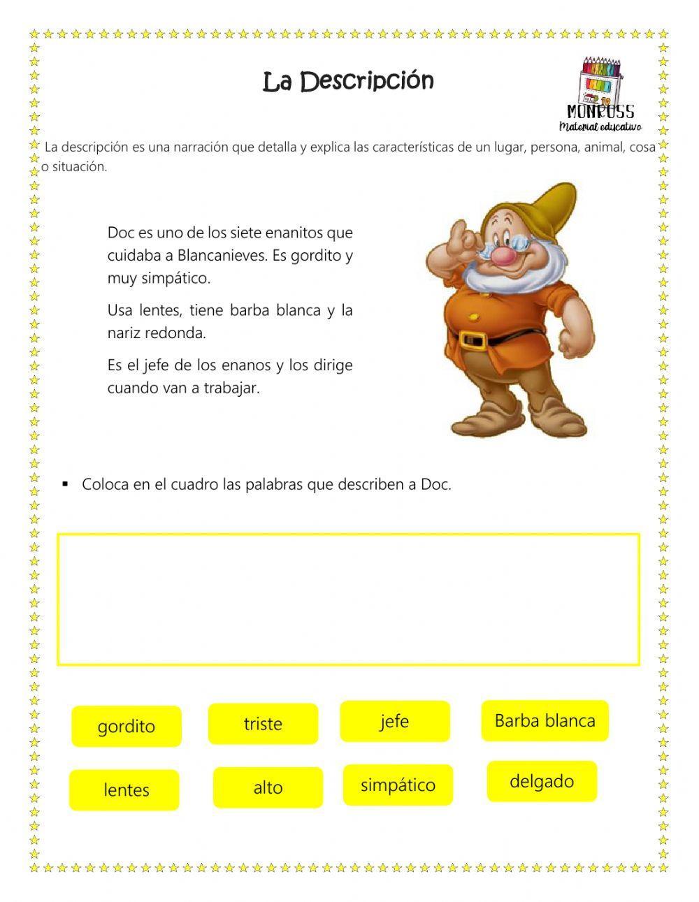 La descripción La descripción