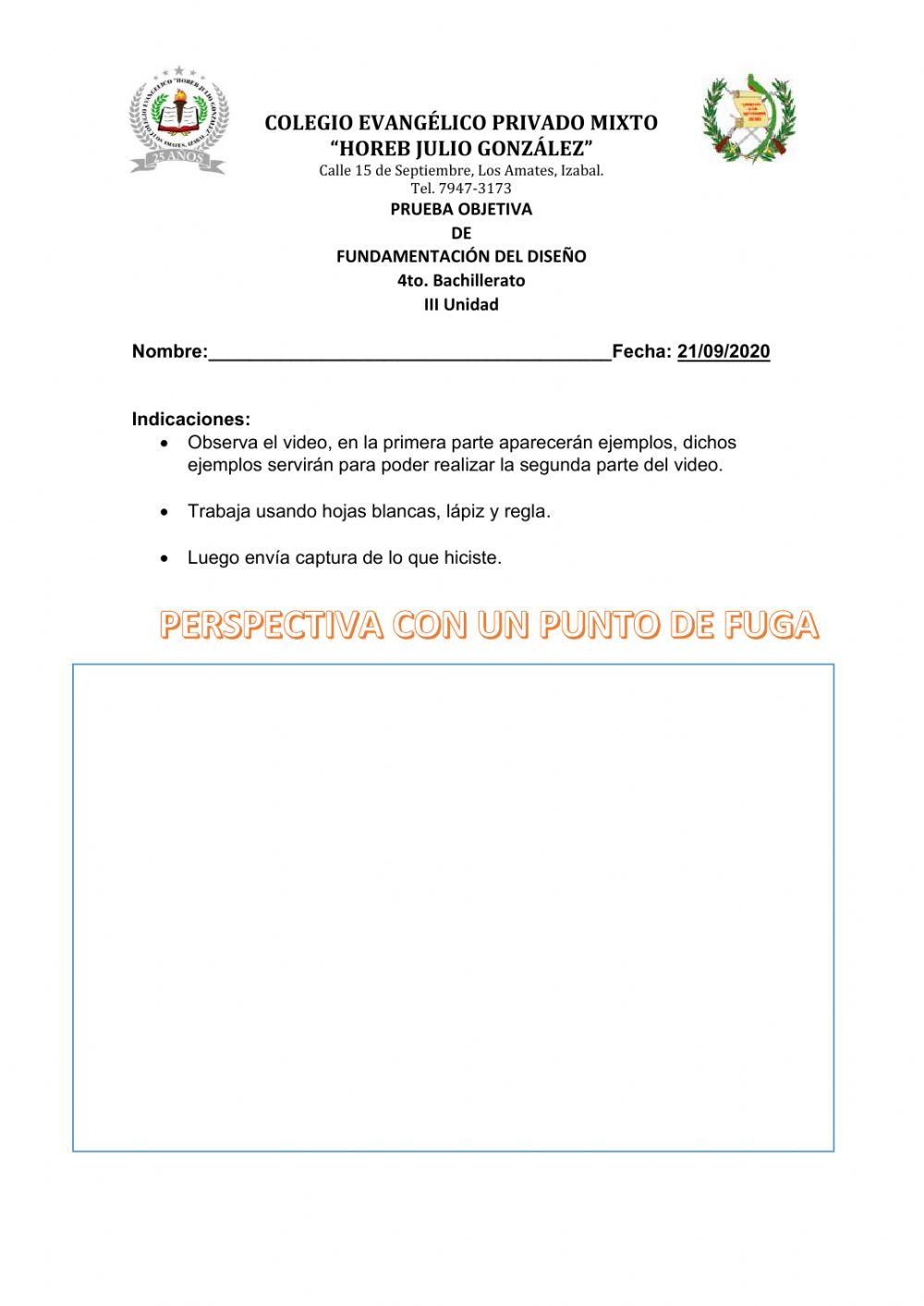 Perspectiva con un punto de fuga