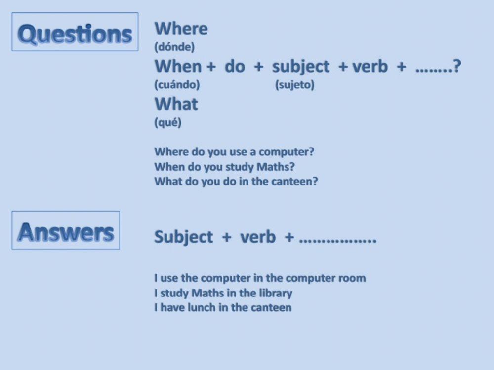 Questions and answers