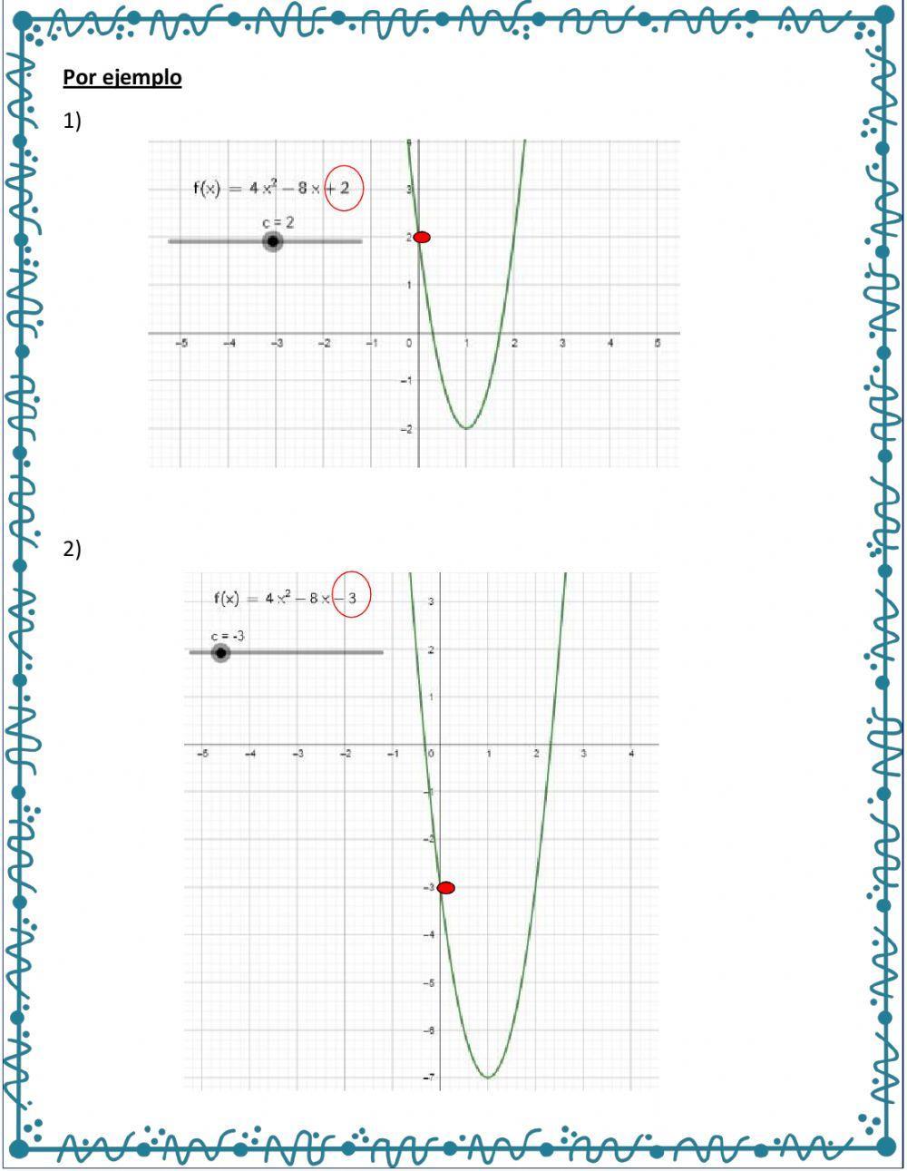 GRAFICA FUNCION CUADRÁTICA