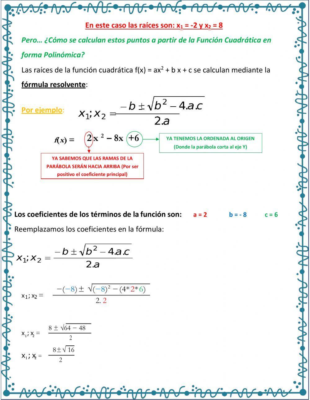 GRAFICA FUNCION CUADRÁTICA