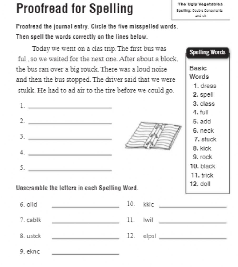 Spelling worksheet