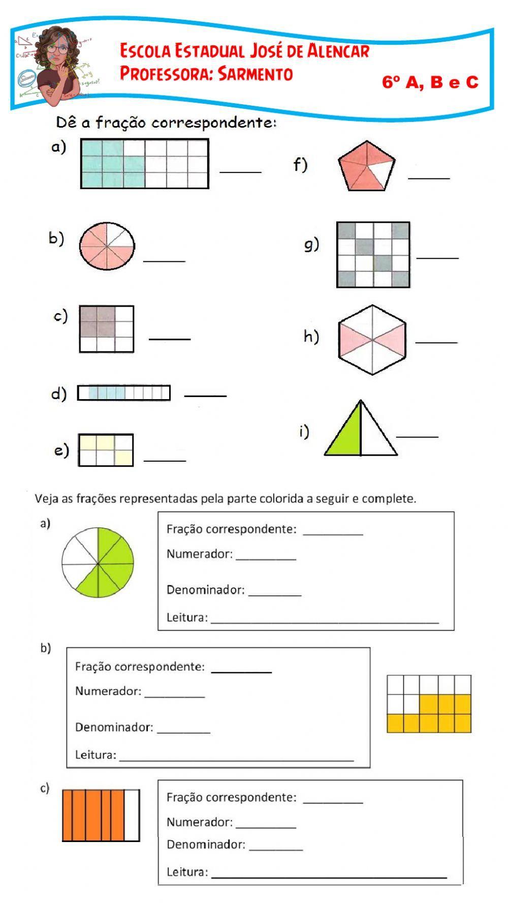 Representação de fração