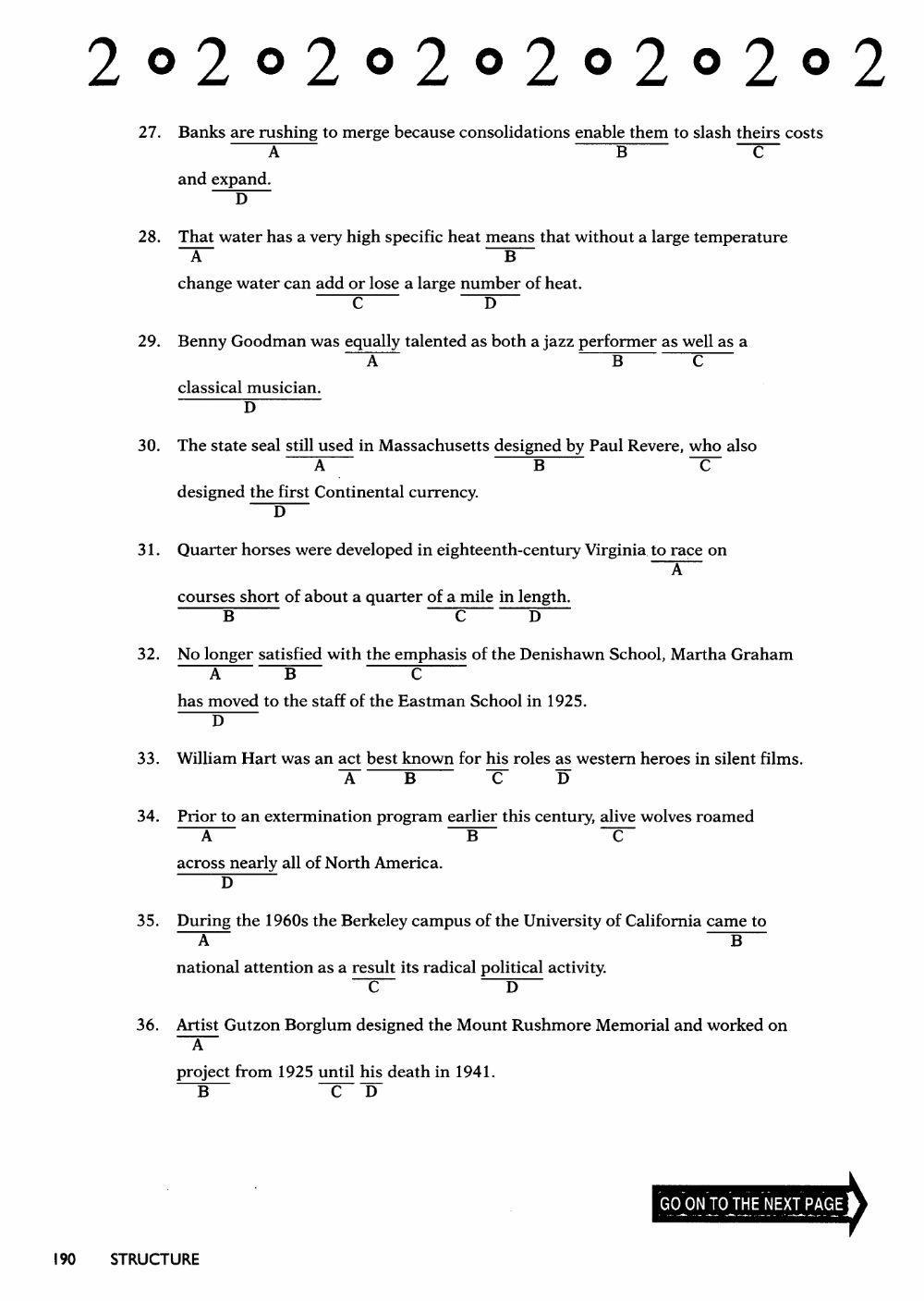 Structure Diagnostic TOEFL Pre-Test