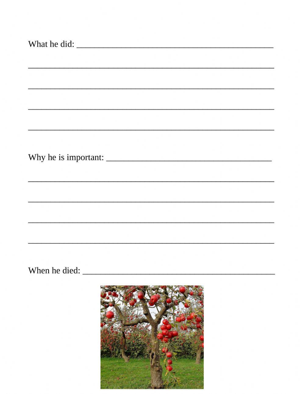 Johnny Appleseed Report
