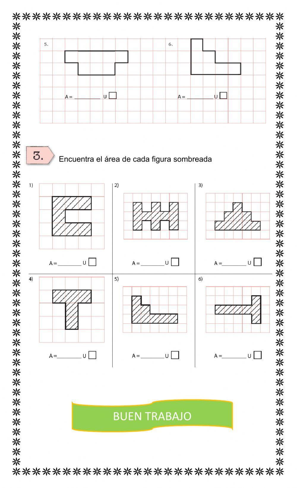 Area de figuras cuadradas