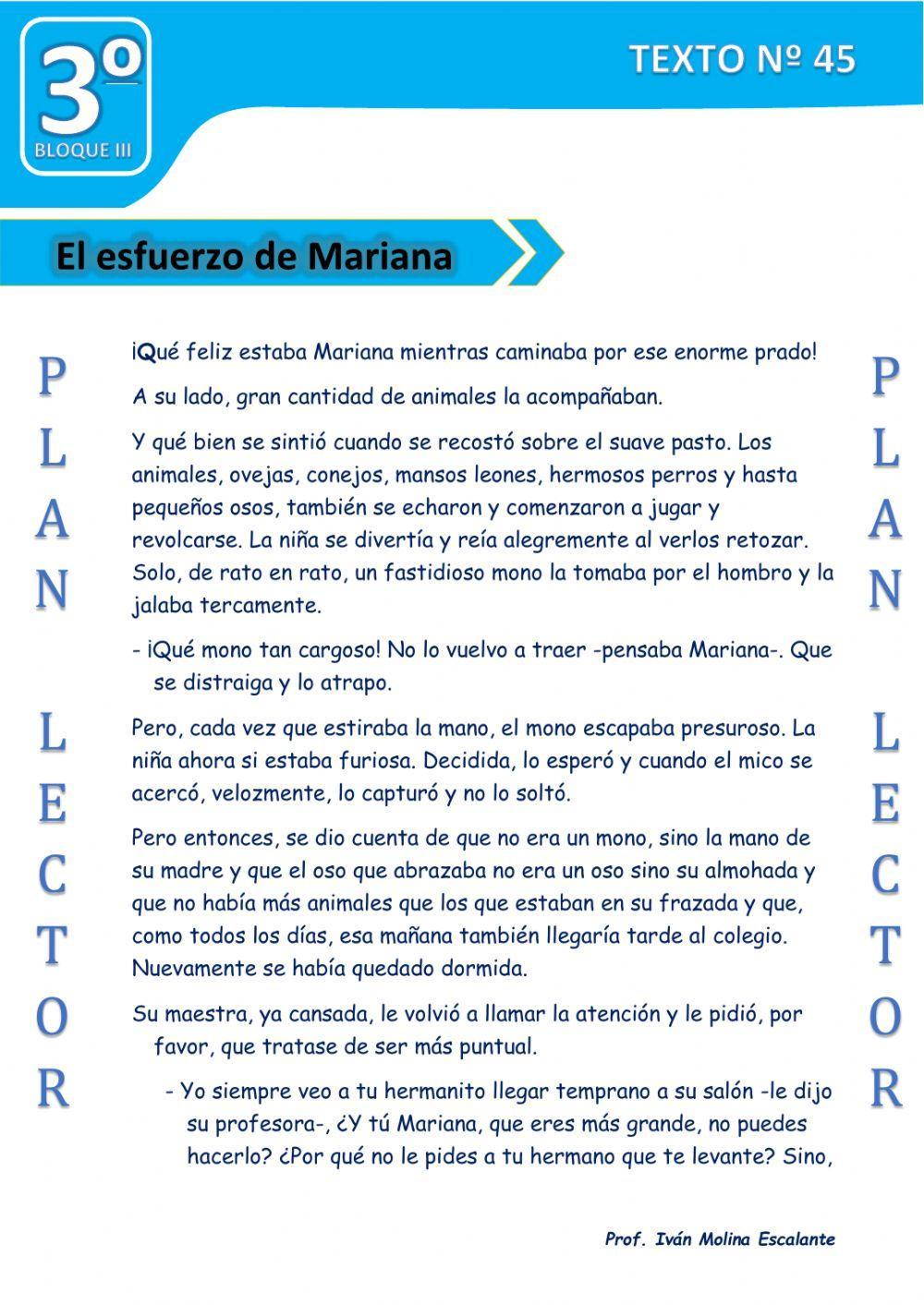 Texto nº 45 el esfuerzo de mariana