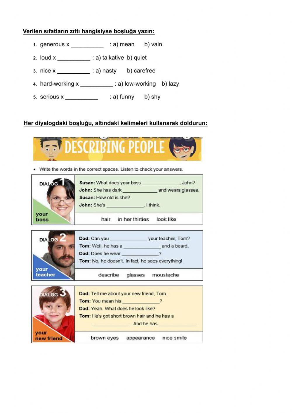 Describing people