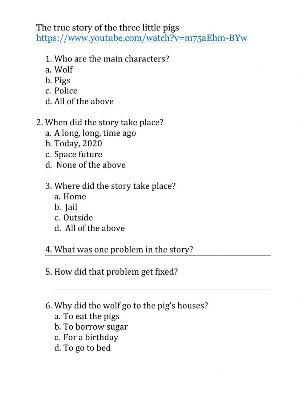 The true story of the Three Little Pigs Key details