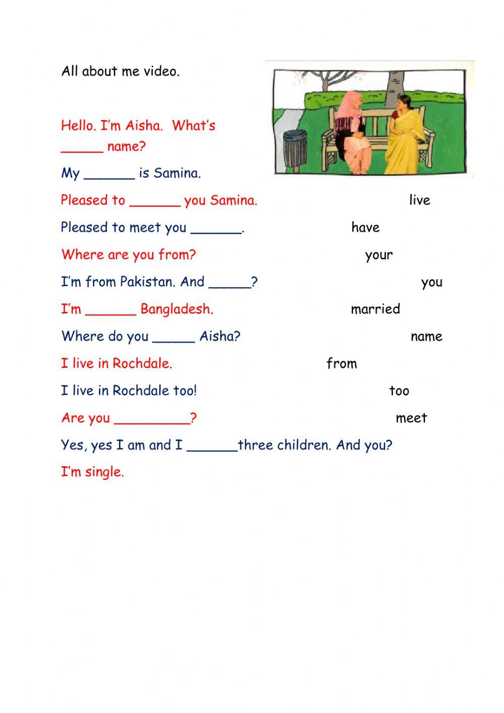 All About Me - English My Way