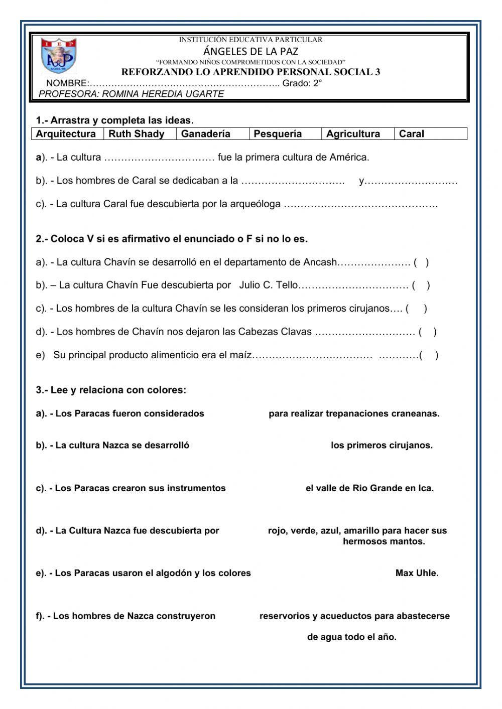 Las culturas Preincas