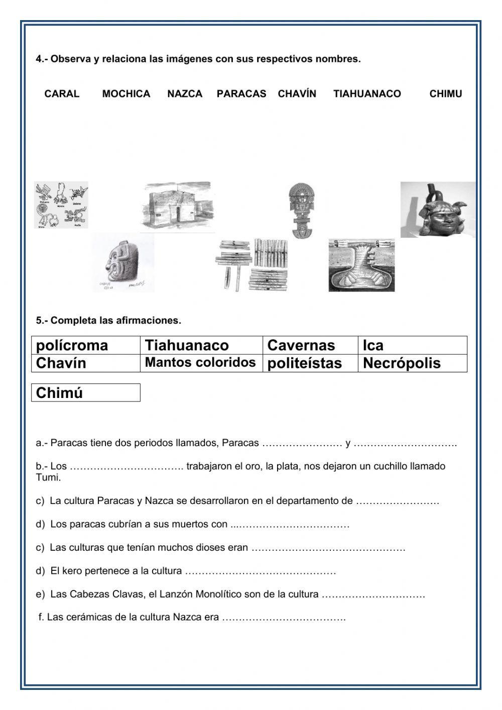 Las culturas Preincas