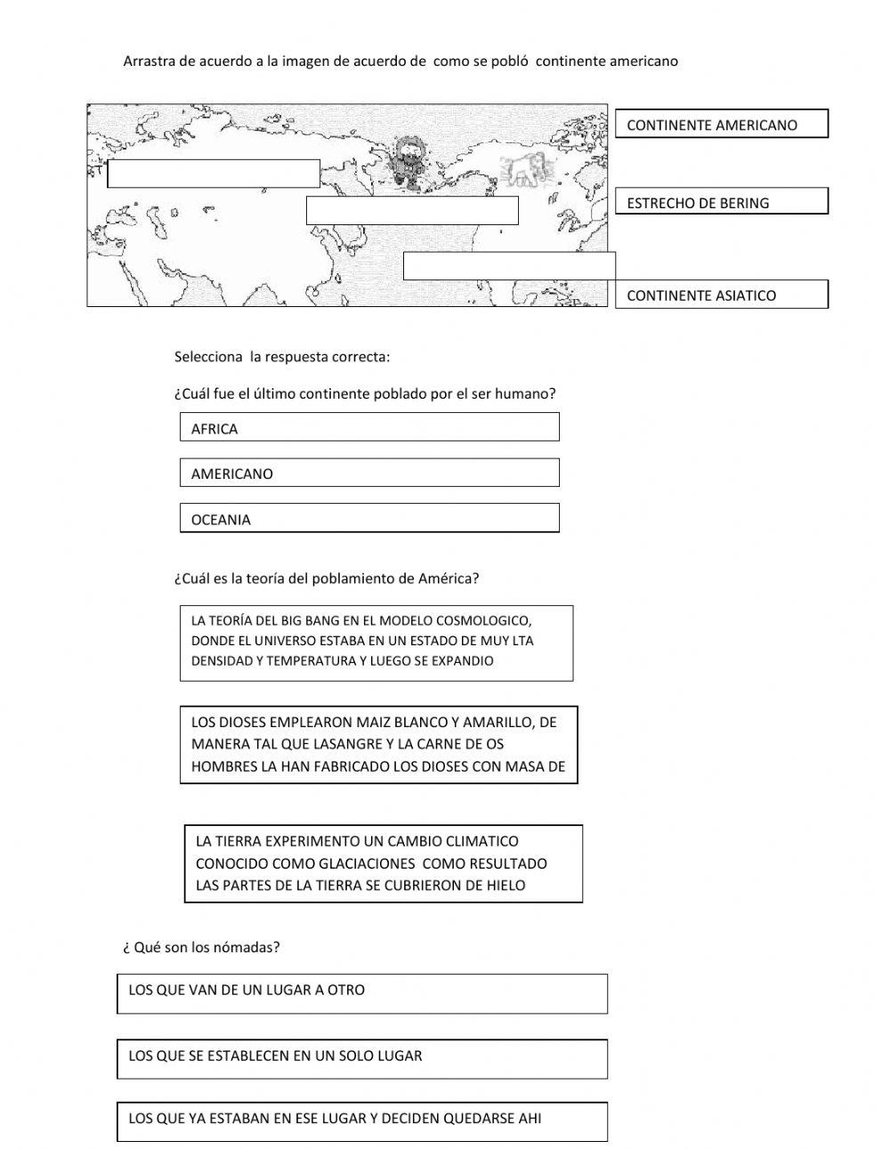 Como se pobló el continente americano