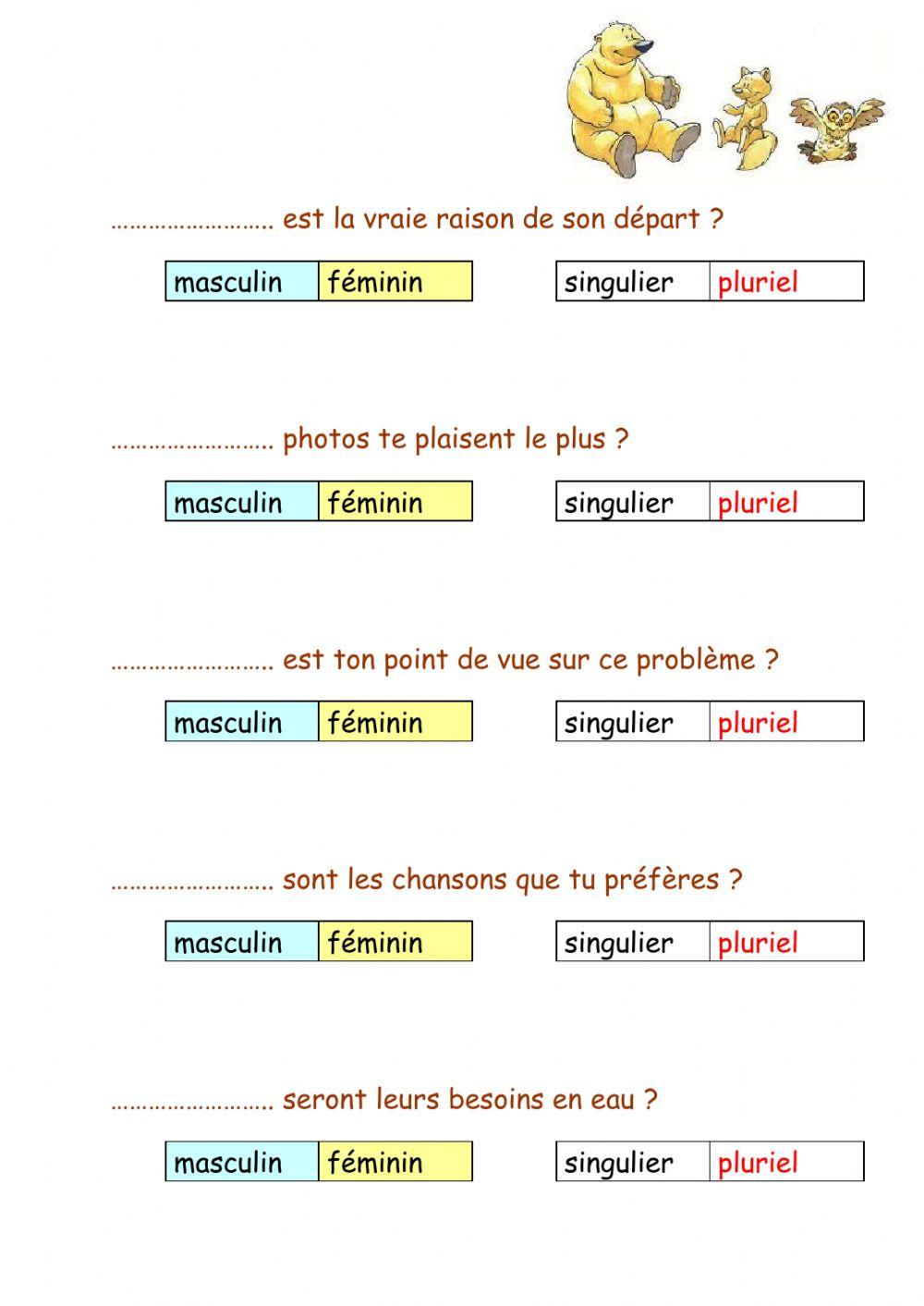 Adjectifs interrogatifs