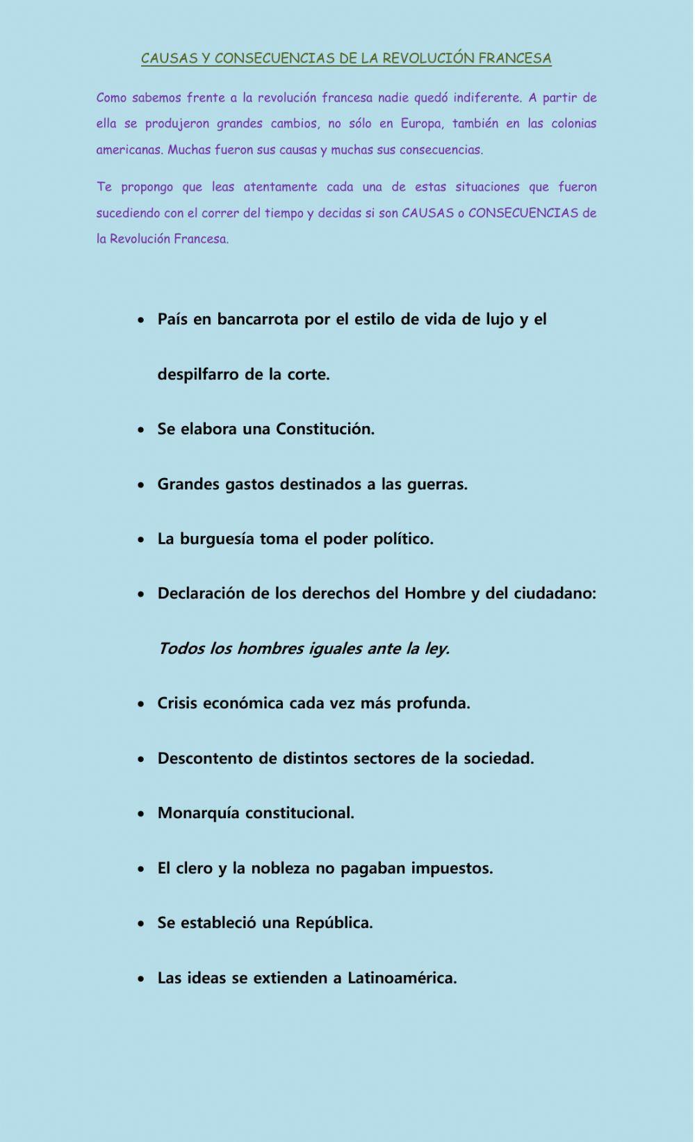 La revolución francesa: causas y consecuencias