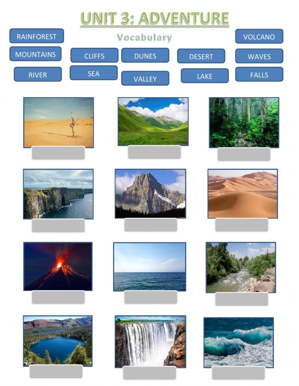 Adventure - vocabulary