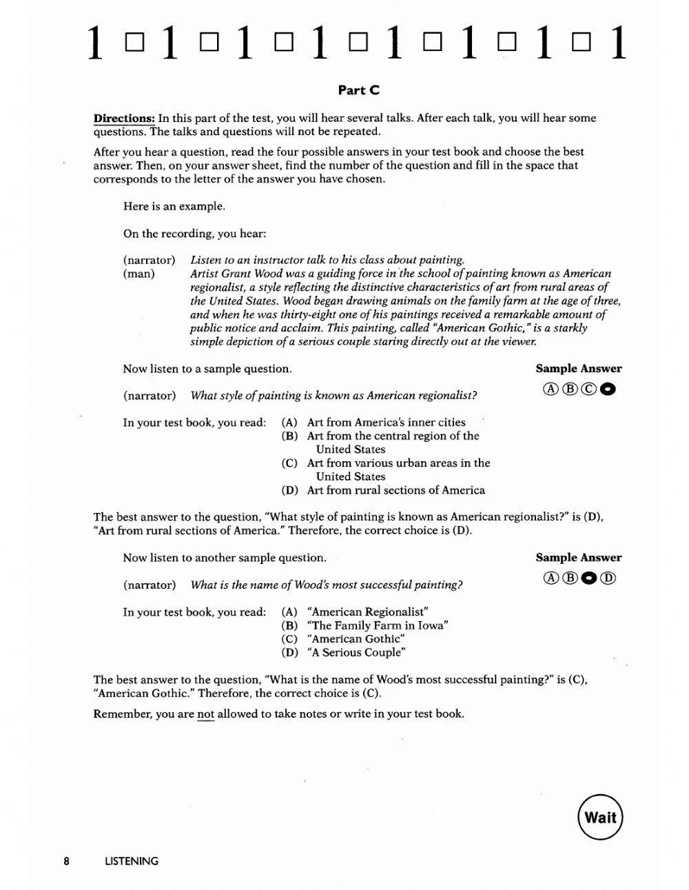 Listening Diagnostic TOEFL Pre-Test