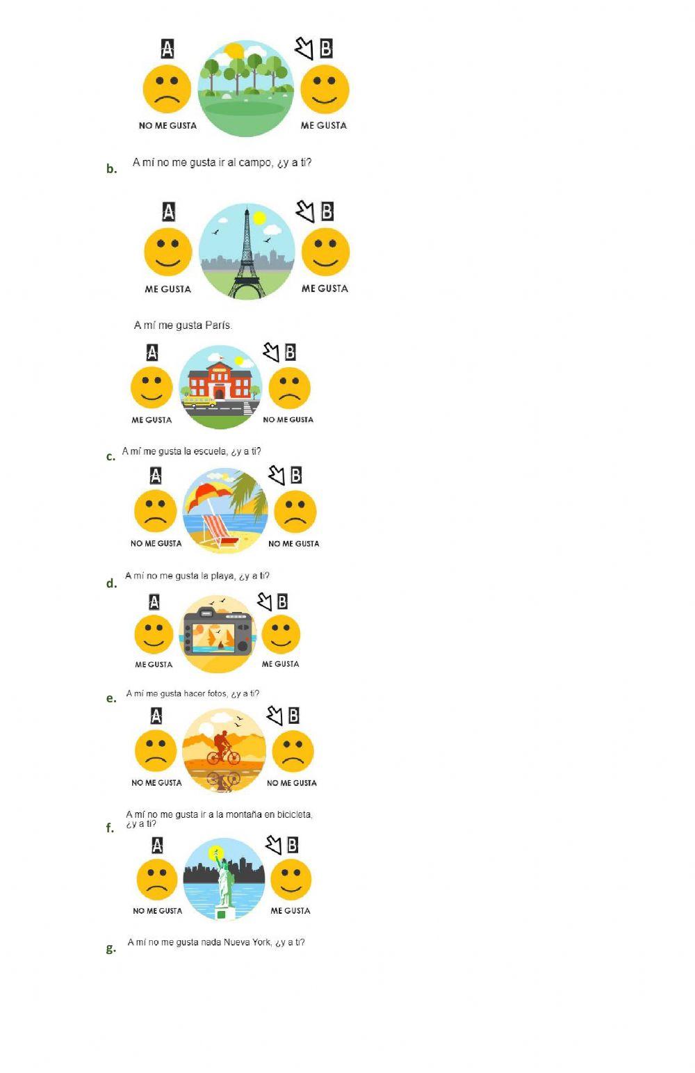 Expresar acuerdo gustos