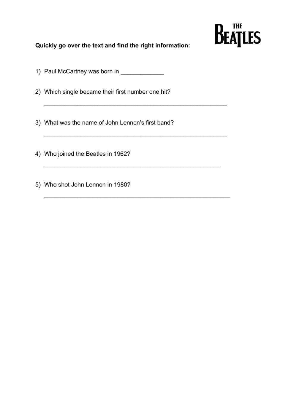 The Beatles and yellow submarine