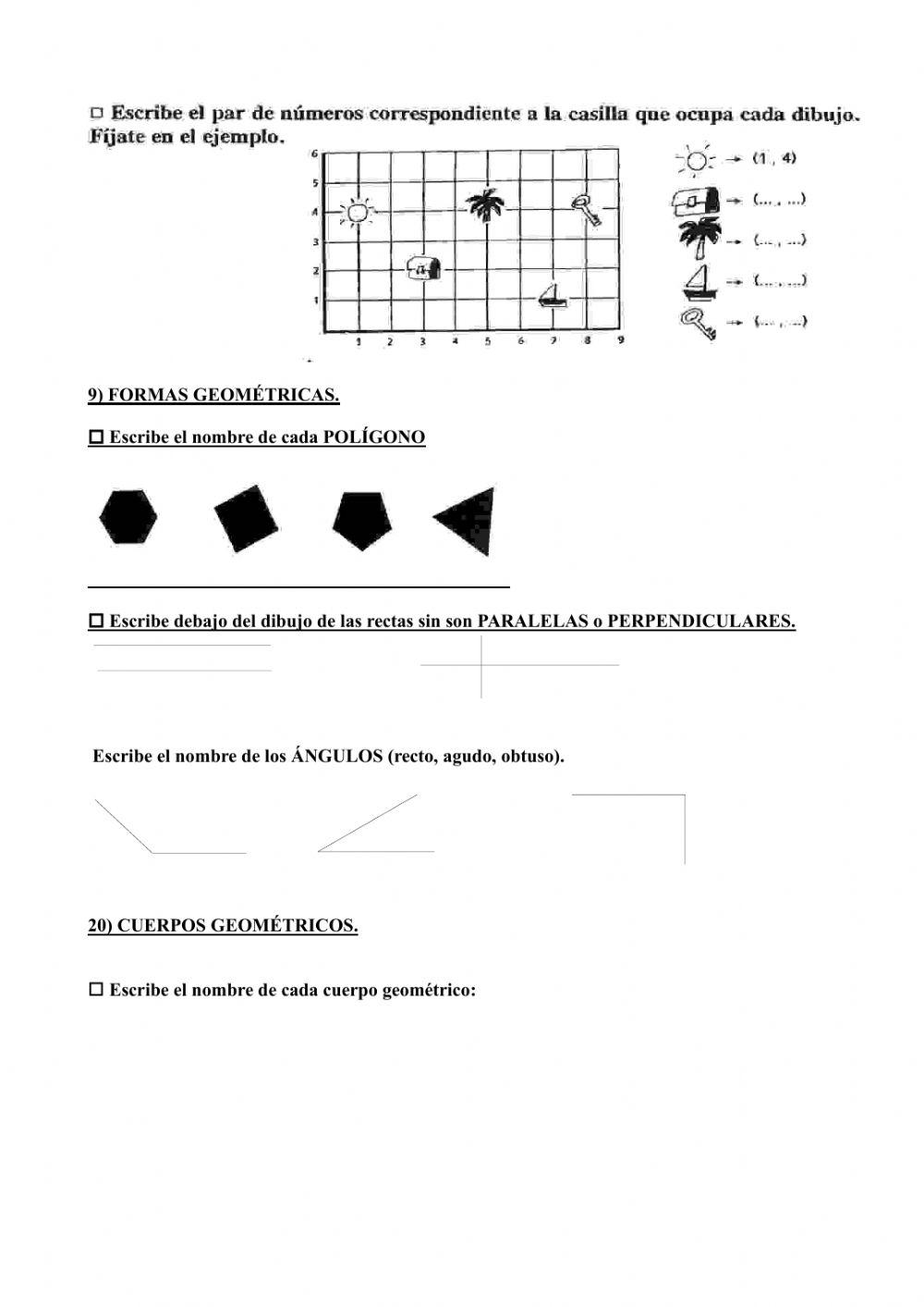 Prueba inicial 4º EP MAT primera parte