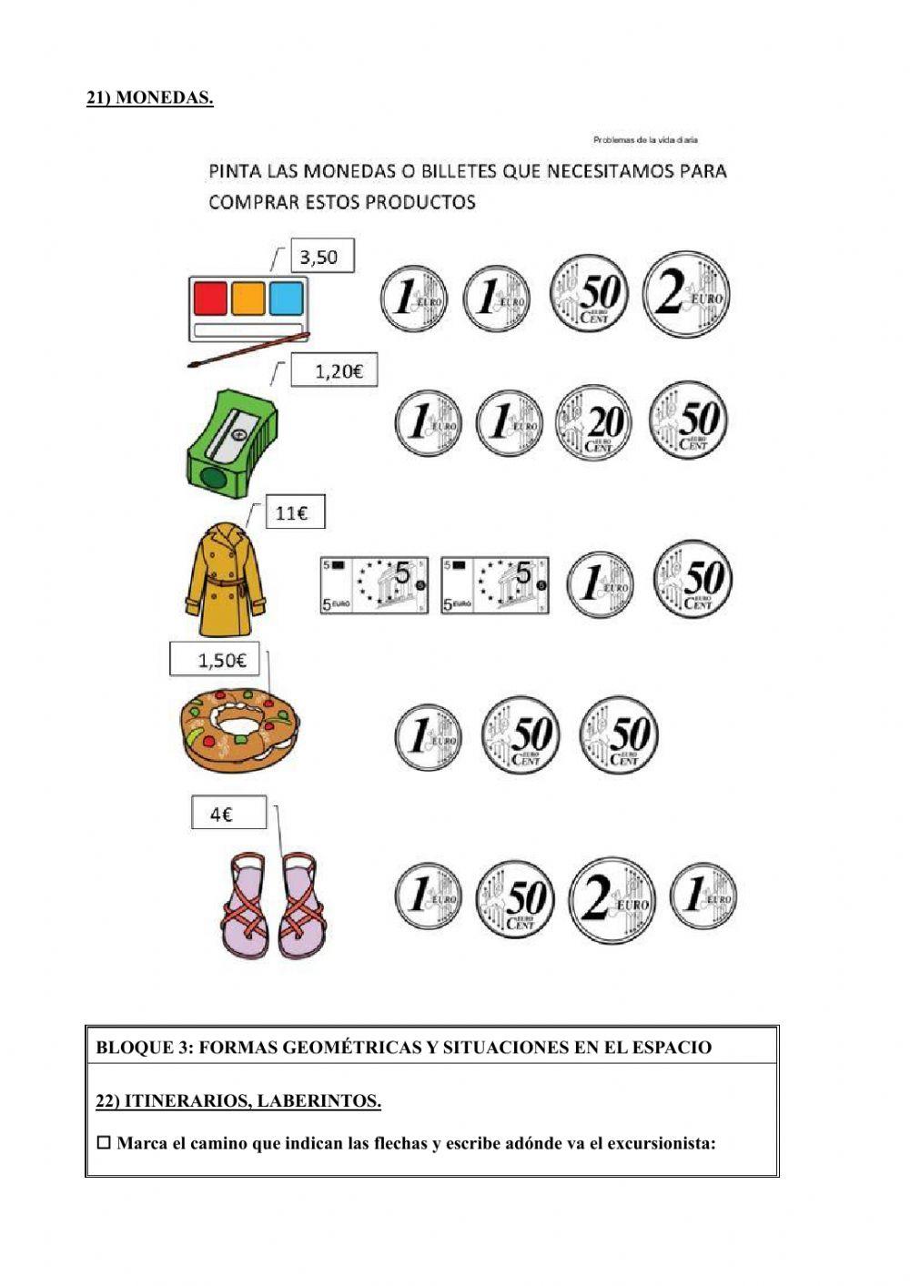 Prueba inicial 3º EP MAT segunda parte