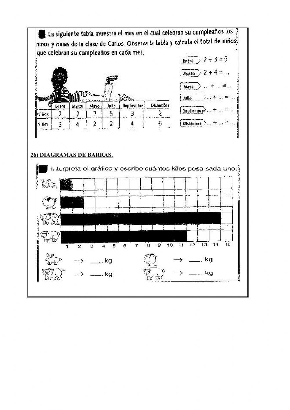 Prueba inicial 3º EP MAT segunda parte