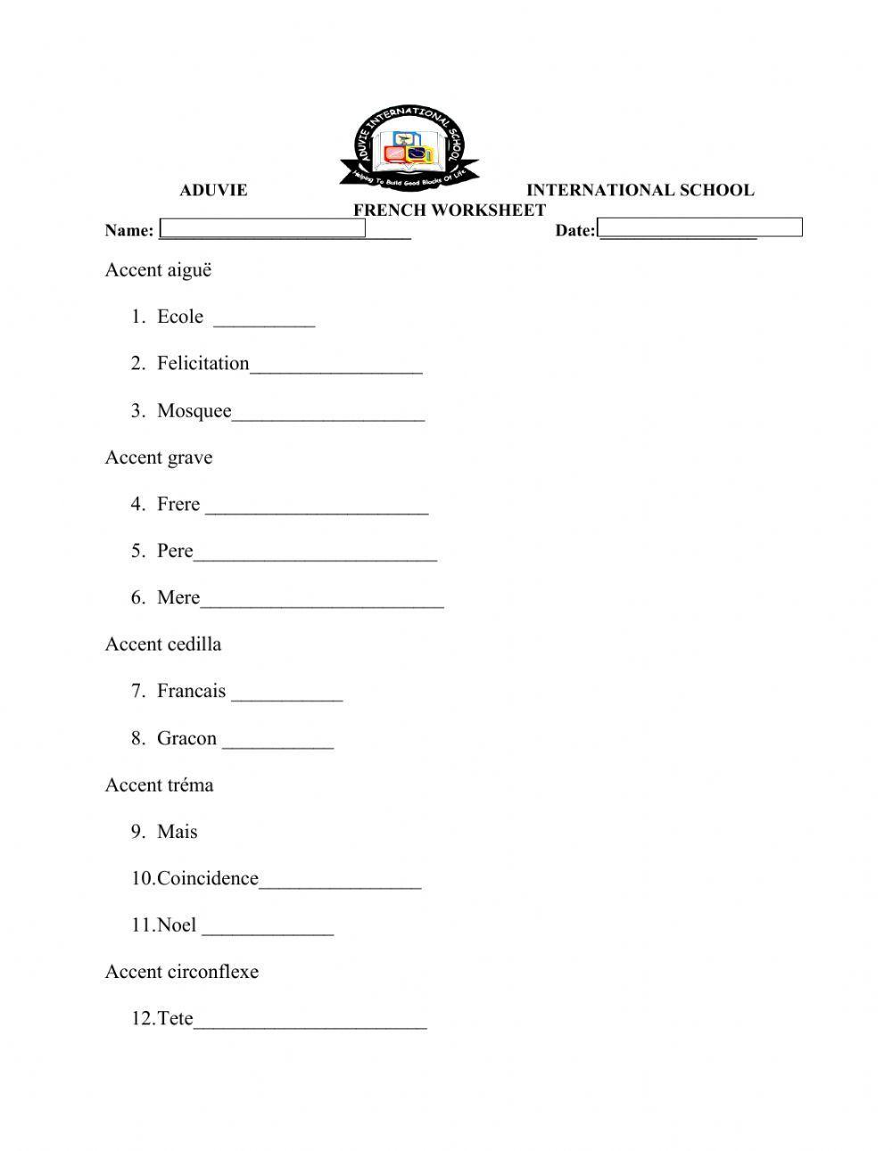 Questions sur les accents