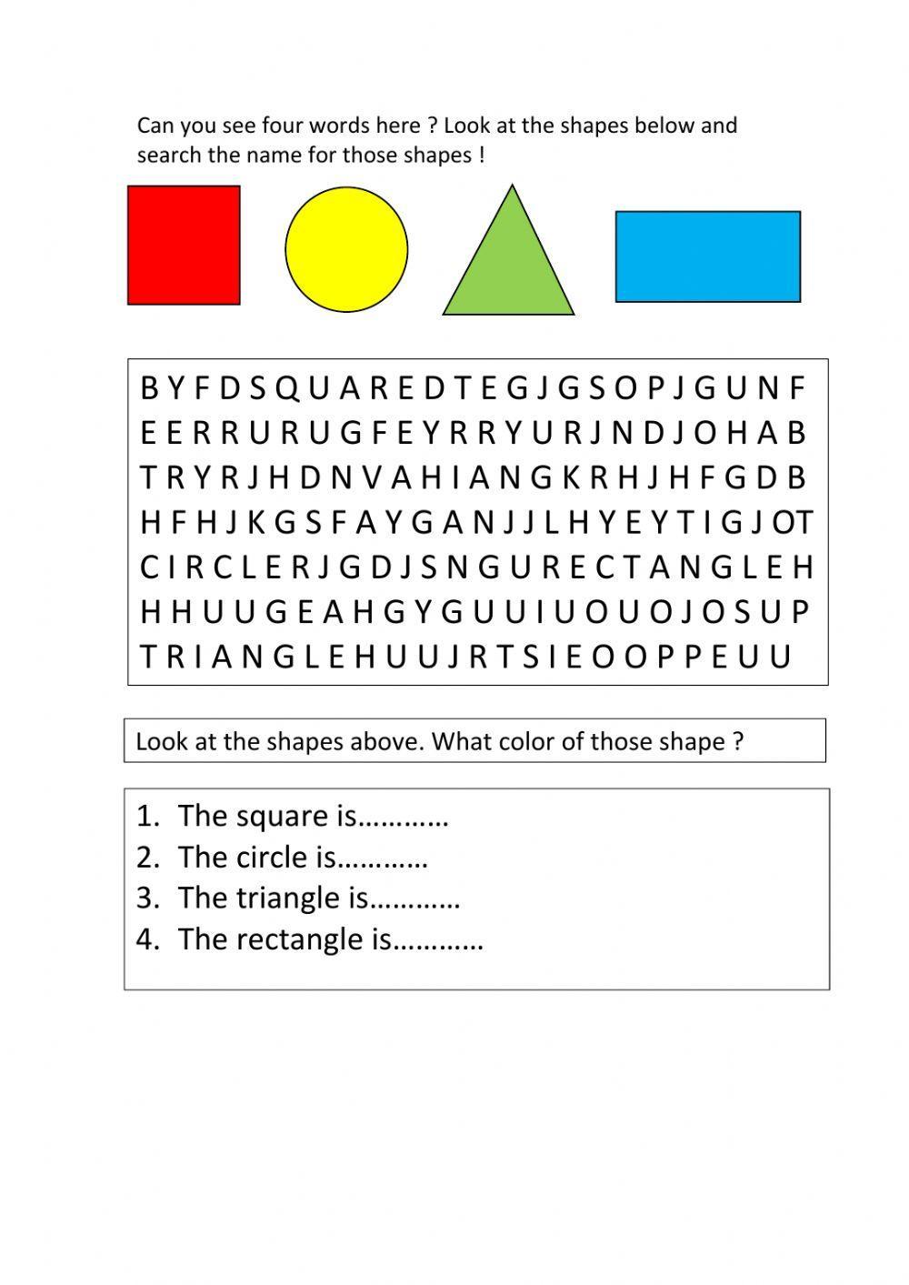 Shape Wordsearch