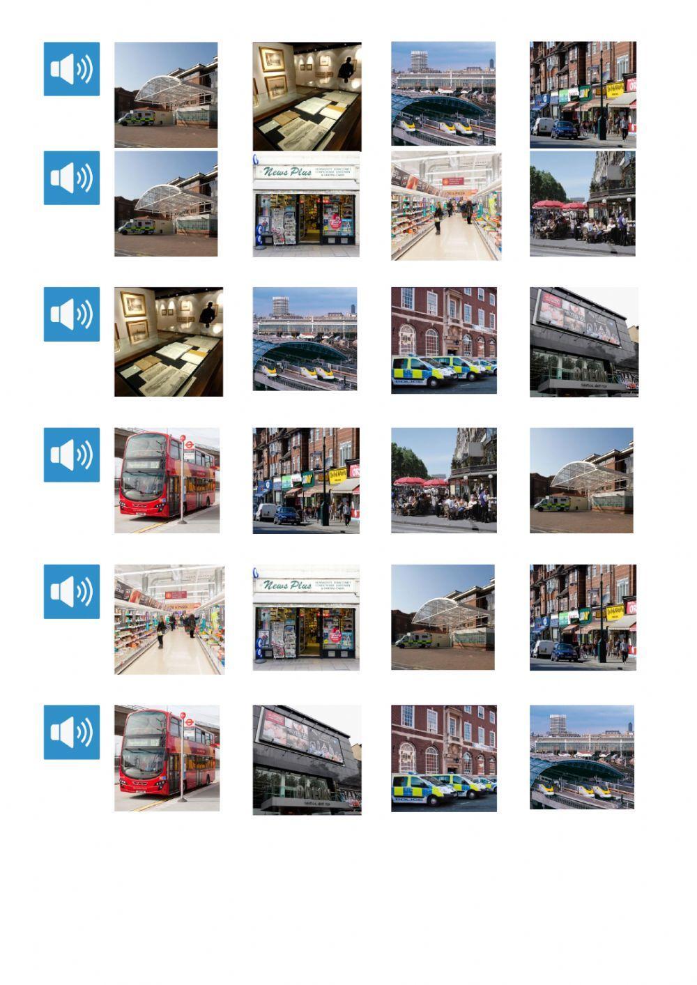 Listen and choose places around the town tiger team 4 macmillan