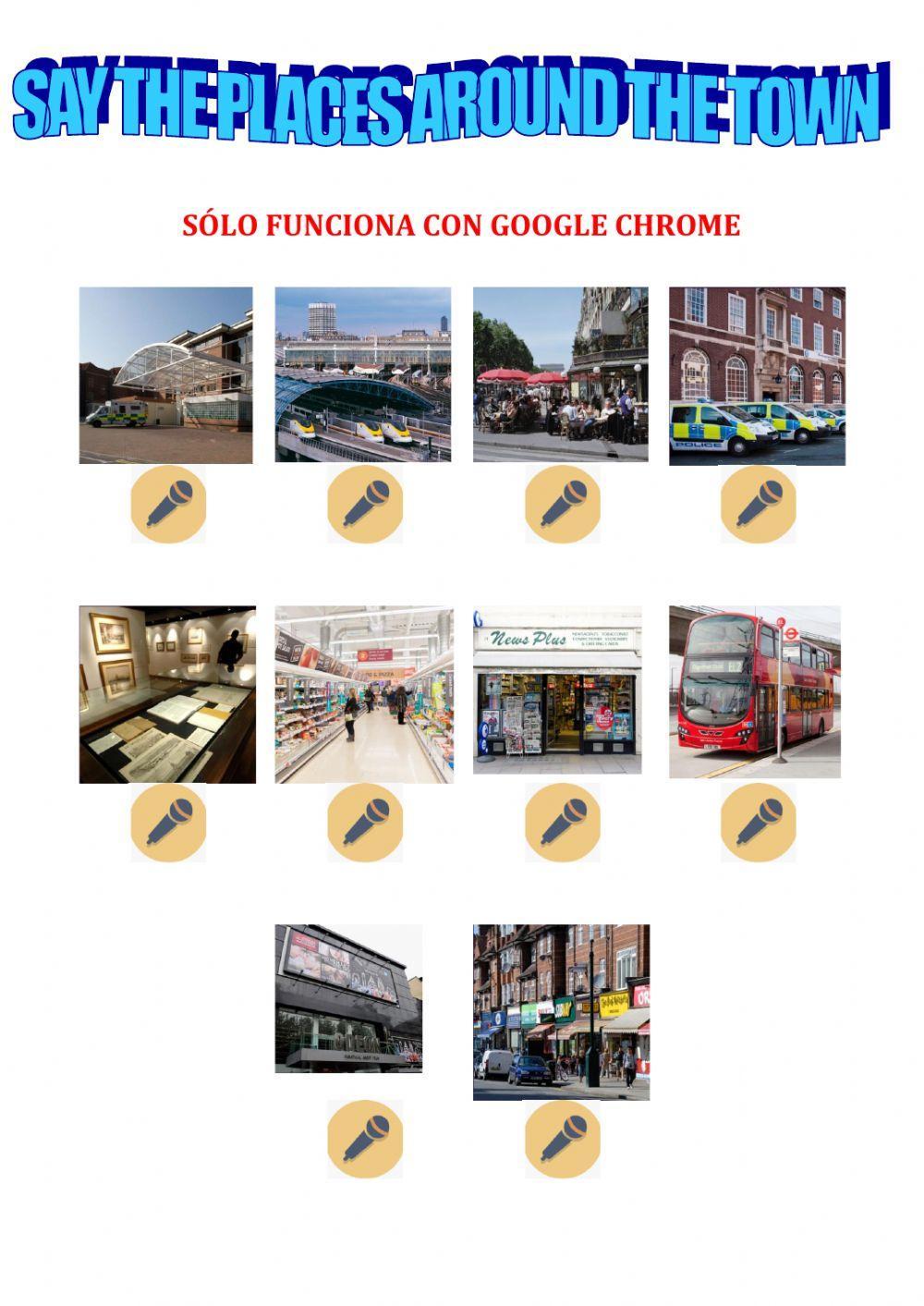 Say the places around the town tiger team 4 macmillan