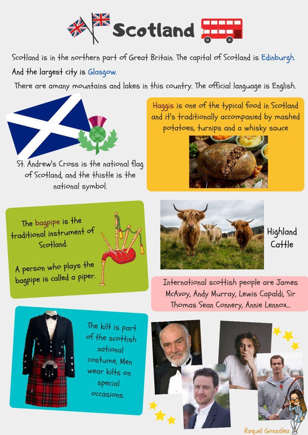 Scotland interactive exercise | Live Worksheets
