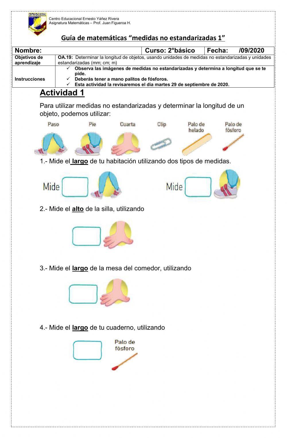 Medidas no estandarizadas