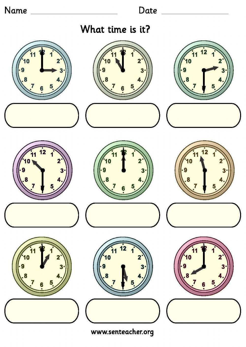 The time MissErica Live Worksheets