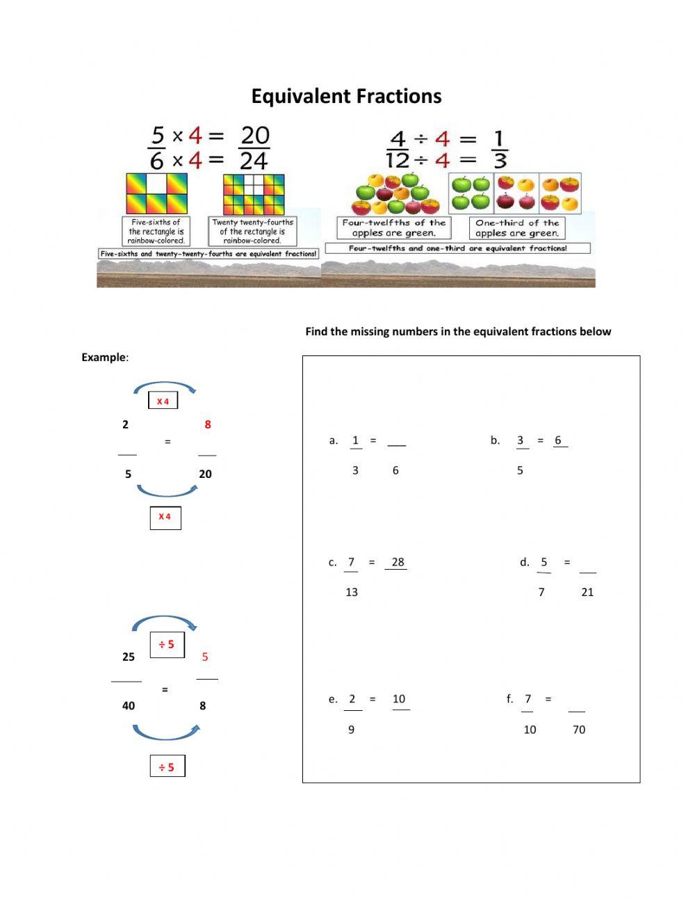 Equivalent Fractions