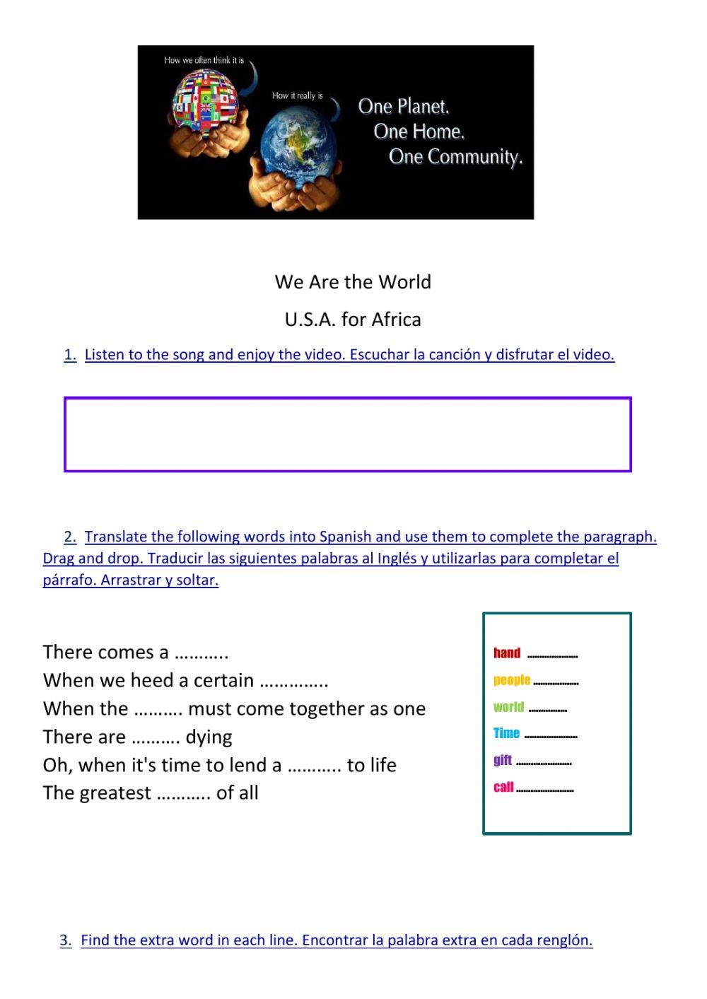 We are the world - USA FOR AFRICA