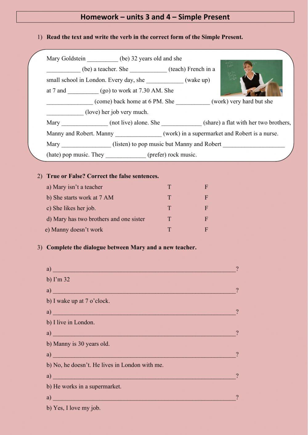 Present simple test LiveWorksheets 376825