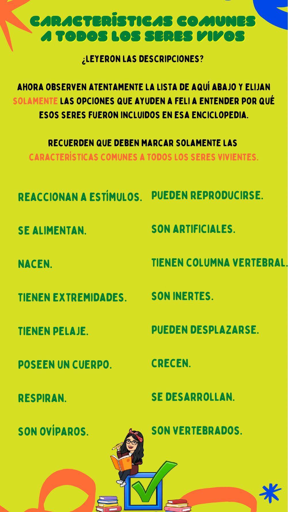 Características de los seres vivos